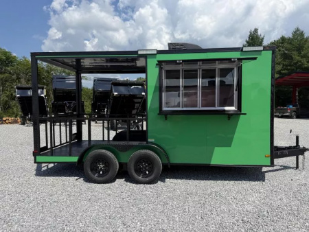 New 2026 All World Trailers 7X16 TA CONCESSION BBQ TRAILER Vending / Concession Trailer