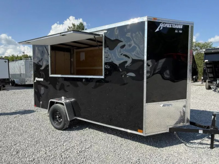 New 2026 Homesteader Trailers 6X12 IS (BARN DOORS) CONCESSION WINDOW Vending / Concession Trailer