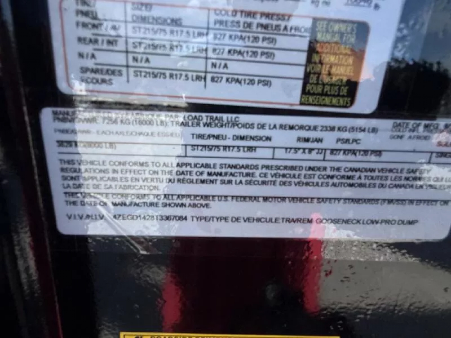 New 2026 LOAD TRAIL 7X14 GOOSENECK (4FT WALL) TANDEM AXLE GOOSENECK LOW-PRO DUMP (16K GVWR)