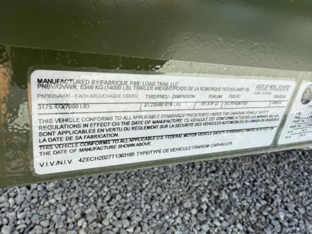 New 2026 LOAD TRAIL 102X20 TANDEM AXLE CARHAULER (14K GVWR)