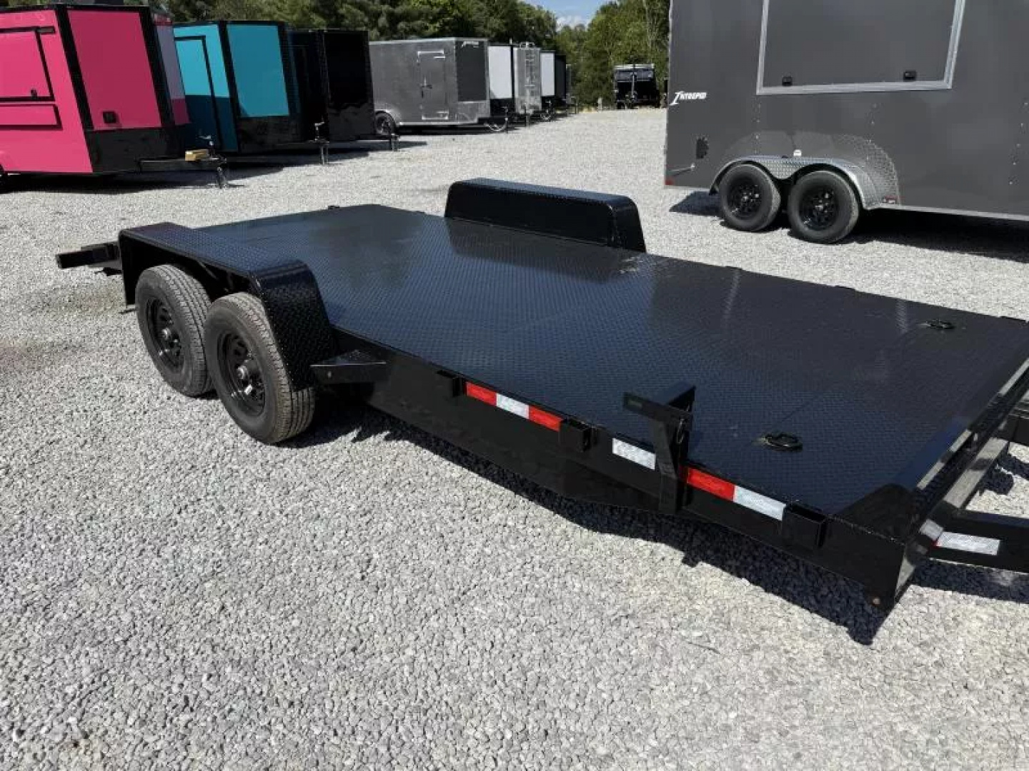 New 2026 Down 2 Earth Trailers 7X18 STEEL DECK CAR HAULER (10K GVWR)