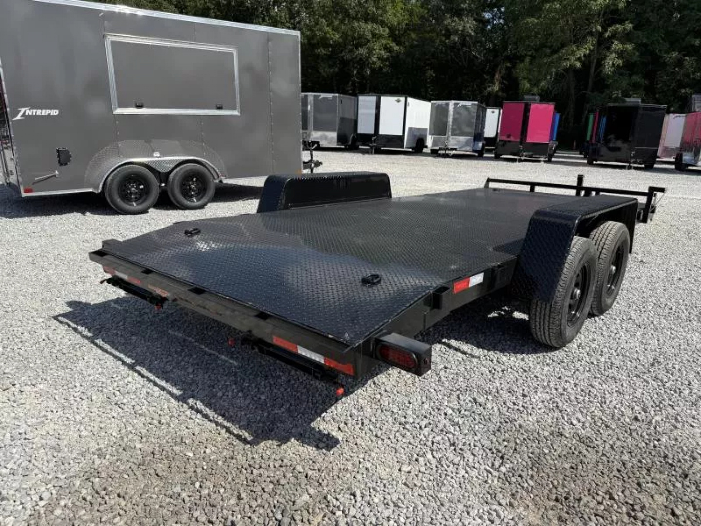 New 2026 Down 2 Earth Trailers 7X18 STEEL DECK CAR HAULER (10K GVWR)