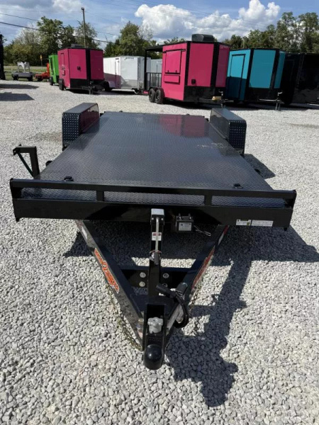 New 2026 Down 2 Earth Trailers 7X18 STEEL DECK CAR HAULER (10K GVWR)