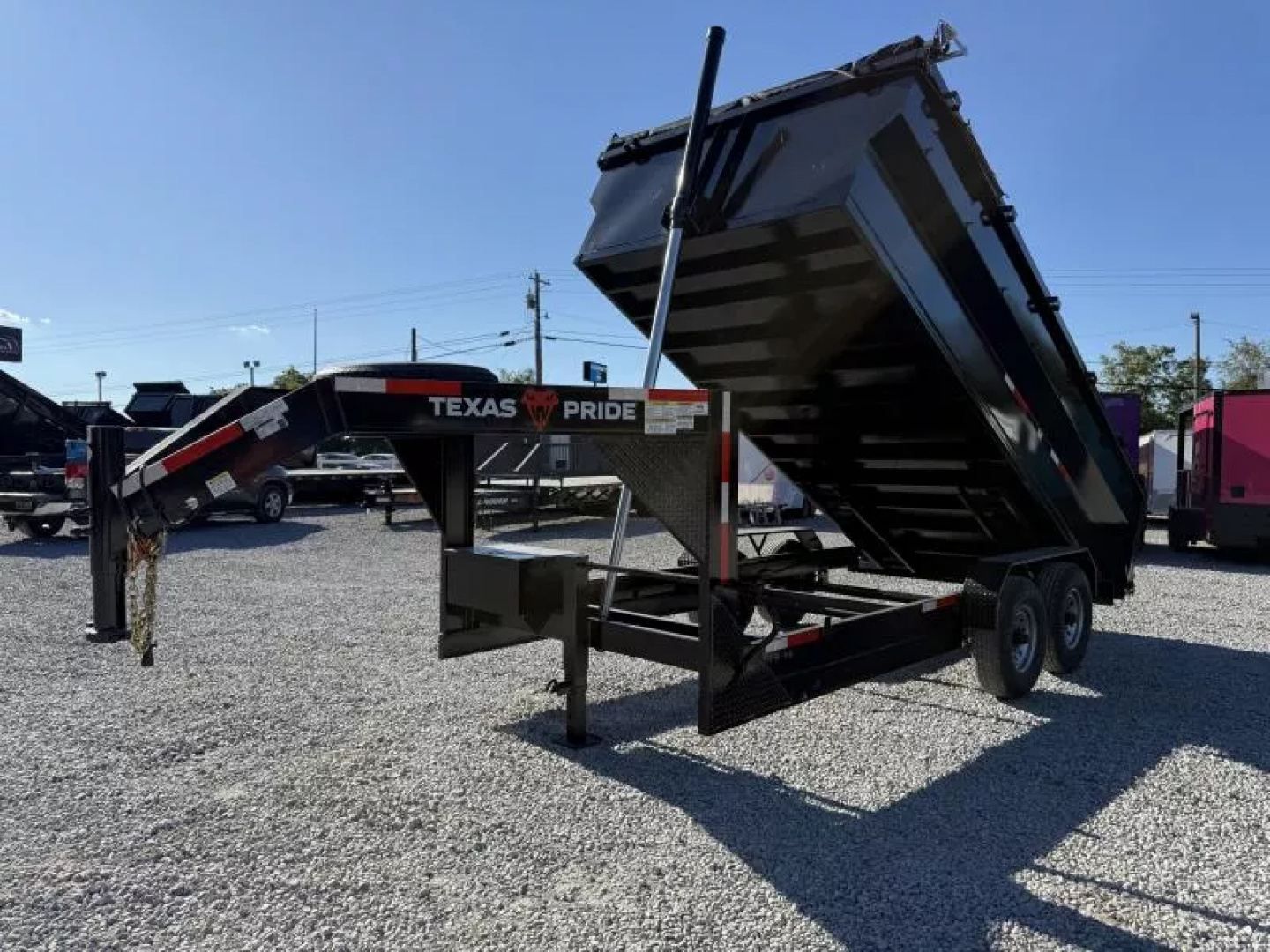 New 2026 Texas Pride Trailers 7X16 (3FT WALLS) GOOSENECK DUMP TRAILER 16K GVWR Dump Trailer