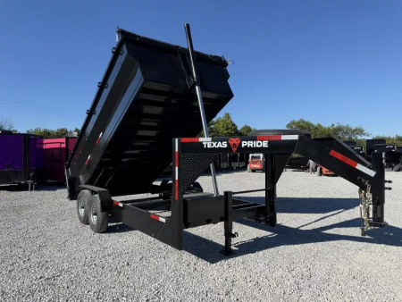 New 2026 Texas Pride Trailers 7X16 (3FT WALLS) GOOSENECK DUMP TRAILER 16K GVWR Dump Trailer