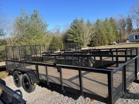 New 2026 Triple Crown Trailers 7X18 HD UTILITY T/A W/ 2' MESH Utility Trailer