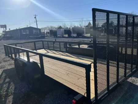 New 2026 Triple Crown Trailers 7X18 HD UTILITY T/A W/ 2' MESH Utility Trailer