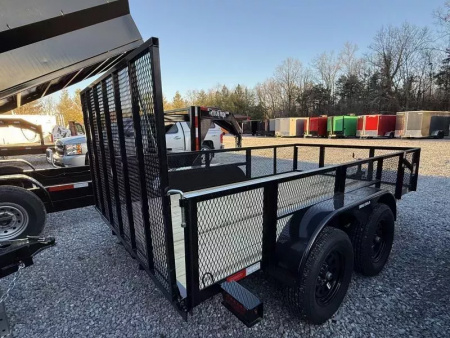 New 2026 Triple Crown Trailers 6X12 TA  UTILITY W/ 2' MESH Utility Trailer