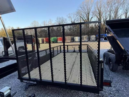 New 2026 Triple Crown Trailers 6X12 TA  UTILITY W/ 2' MESH Utility Trailer