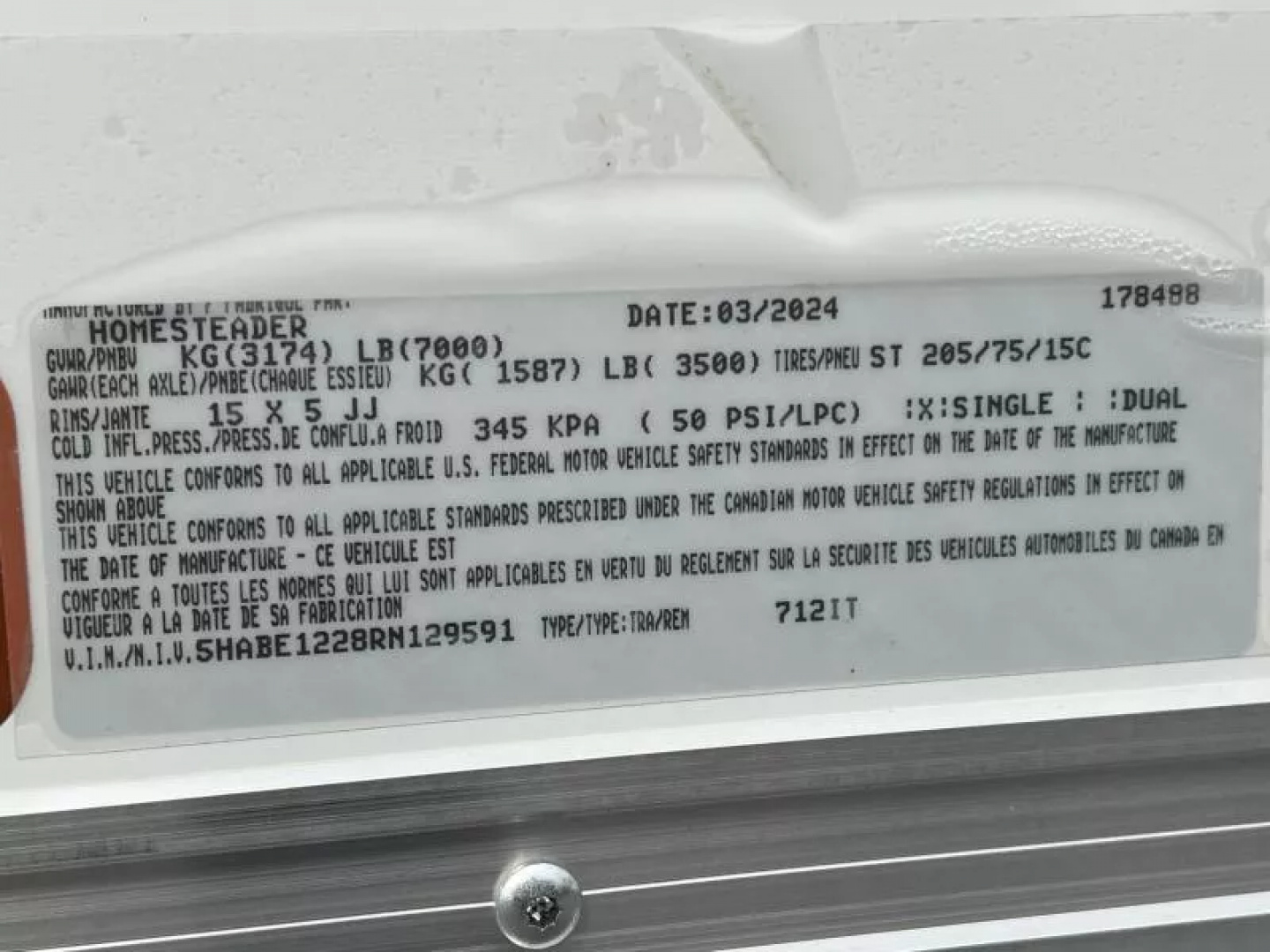 New 2026 Homesteader Trailers 7X12 IT (BARN DOORS) Cargo / Enclosed Trailer