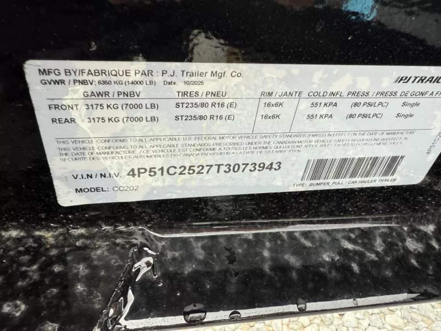 New 2026 PJ Trailers 7X20 EQUIPMENT TRAILER 14K GVWR (MEGA RAMPS) Equipment Trailer