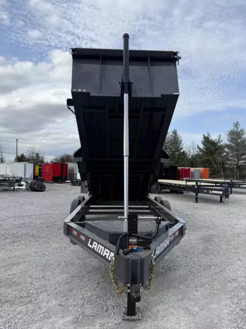 New 2026 Lamar 7x16  (4FT WALLS) DUMP TRAILER 16 GVWR Telescopic Dump