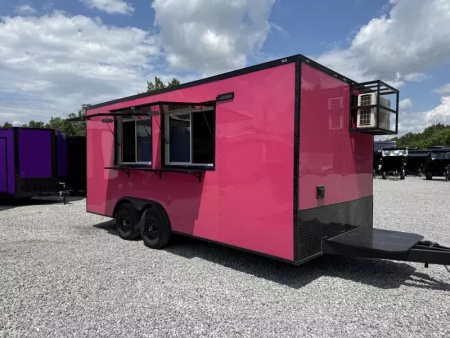 New 2026 Coast 2 Coast 8.5X18 TA CONCESSION TRAILER (FULLY EQUIPPED) BLACKOUT Vending / Concession Trailer