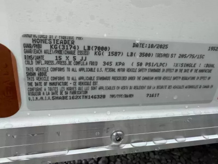 New 2026 Homesteader Trailers 7X16 IT OHV (SPOILER) Cargo / Enclosed Trailer