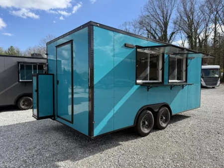 New 2026 Coast 2 Coast 8.5X18 TA CONCESSION TRAILER (FULLY EQUIPPED) BLACKOUT Vending / Concession Trailer