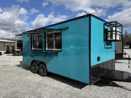 New 2026 Coast 2 Coast 8.5X18 TA CONCESSION TRAILER (FULLY EQUIPPED) BLACKOUT Vending / Concession Trailer
