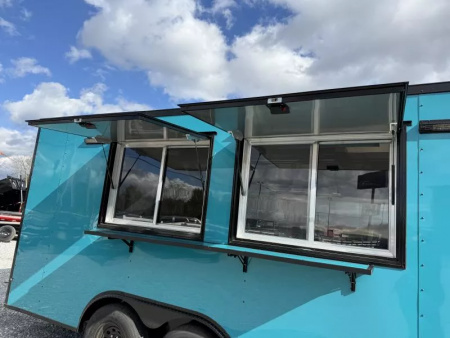 New 2026 Coast 2 Coast 8.5X18 TA CONCESSION TRAILER (FULLY EQUIPPED) BLACKOUT Vending / Concession Trailer