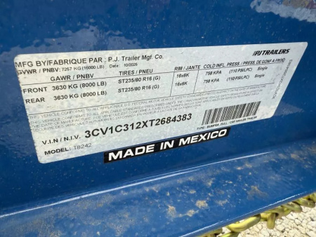 New 2026 PJ Trailers 102X24 DECK-OVER 22’ TILT 16K GVWR Tilt Trailer