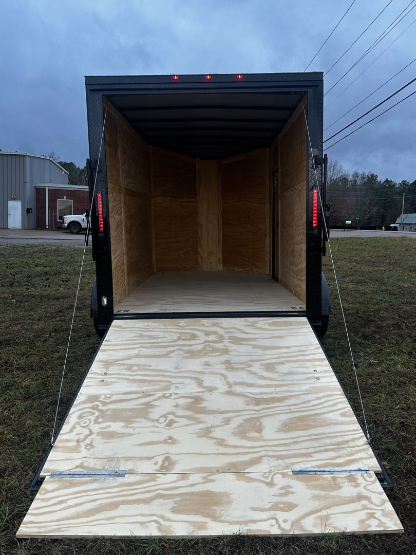 New 2026 Luxe 7X12 Enclosed Trailer - 3500LB Tandem Axle -7'ft Interior-Black Poly-Blackout