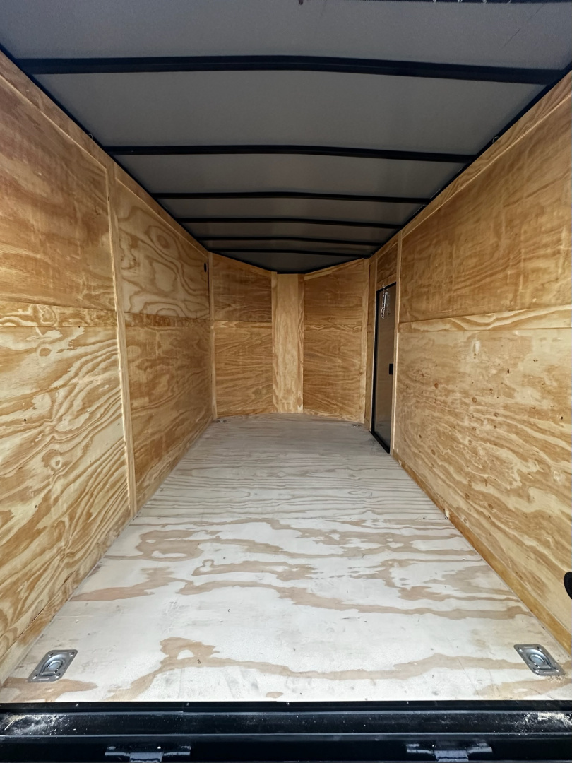 New 2026 Luxe 7X12 Enclosed Trailer - 3500LB Tandem Axle -7'ft Interior-Black Poly-Blackout