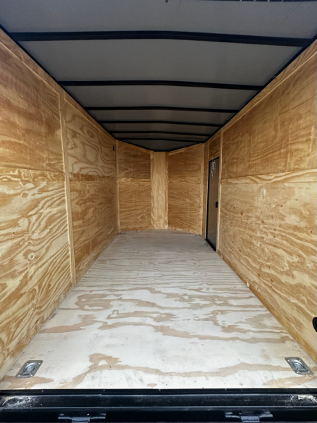 New 2026 Luxe 7X12 Enclosed Trailer - 3500LB Tandem Axle -7'ft Interior-Black Poly-Blackout