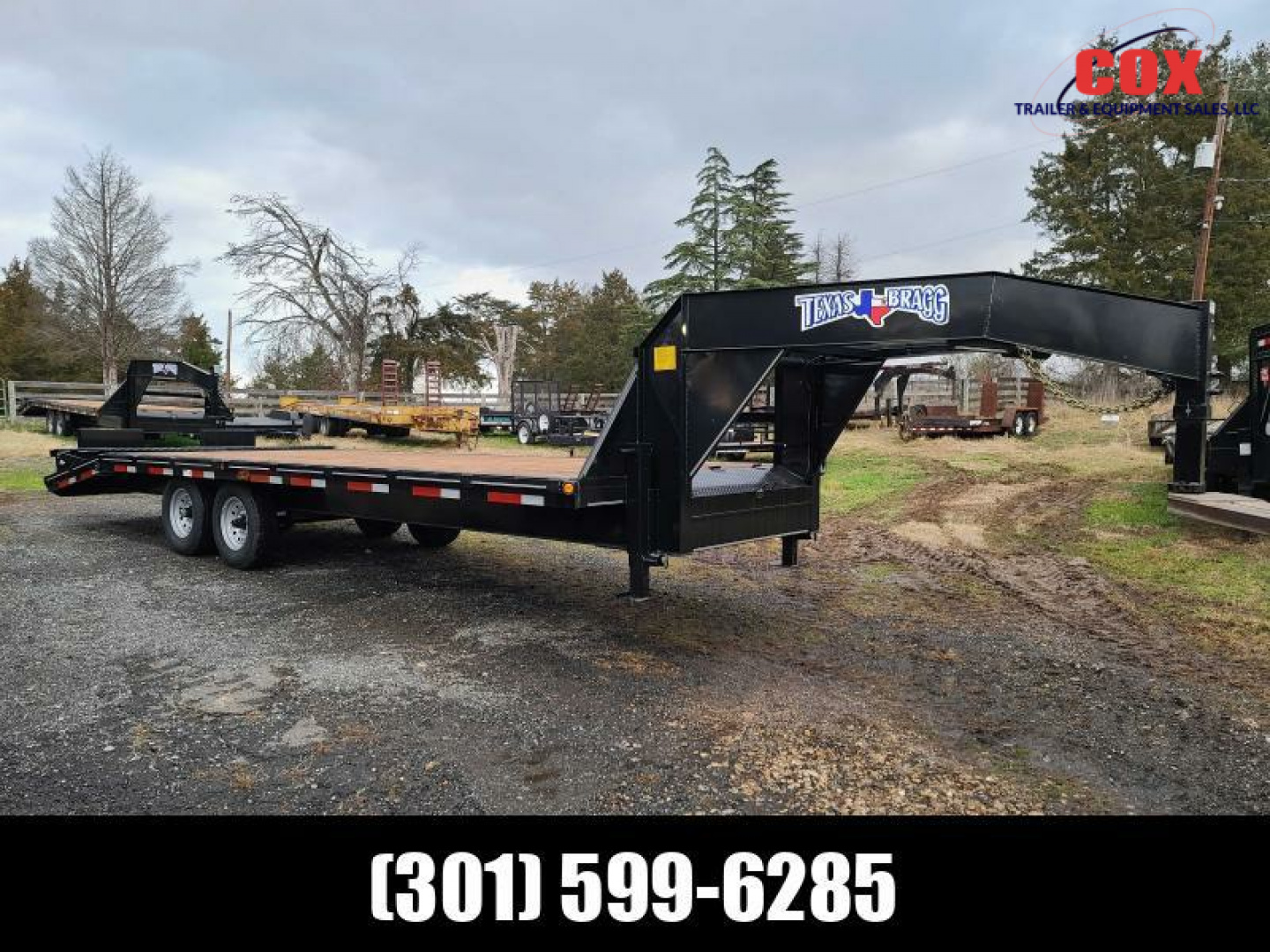 New 2023 Texas Bragg Trailers 25' HD Gooseneck Dove Tail Trailer Flatbed Trailer