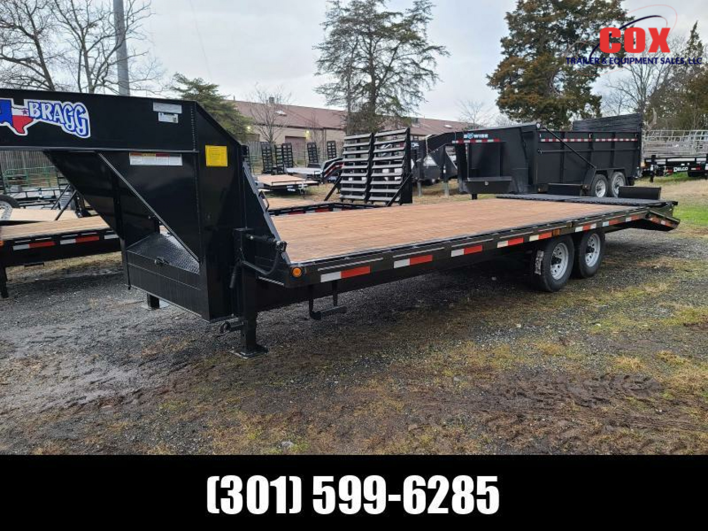 New 2023 Texas Bragg Trailers 25' HD Gooseneck Dove Tail Trailer Flatbed Trailer
