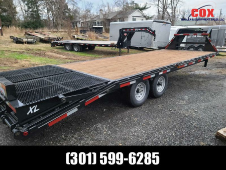 New 2023 Texas Bragg Trailers 25' HD Gooseneck Dove Tail Trailer Flatbed Trailer