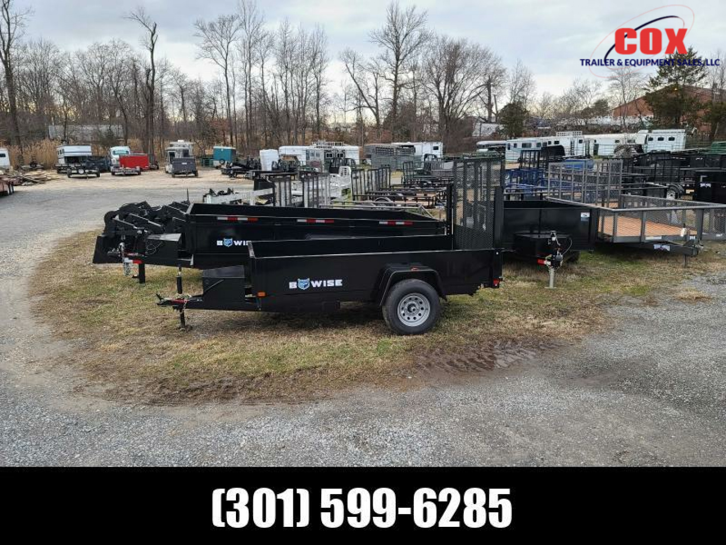 New 2023 BWISE Single Axle Dump Landscaper Dump Trailer