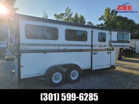 Used 2005 Hawk Trailers Used 2-h gooseneck side ramp Horse Trailer