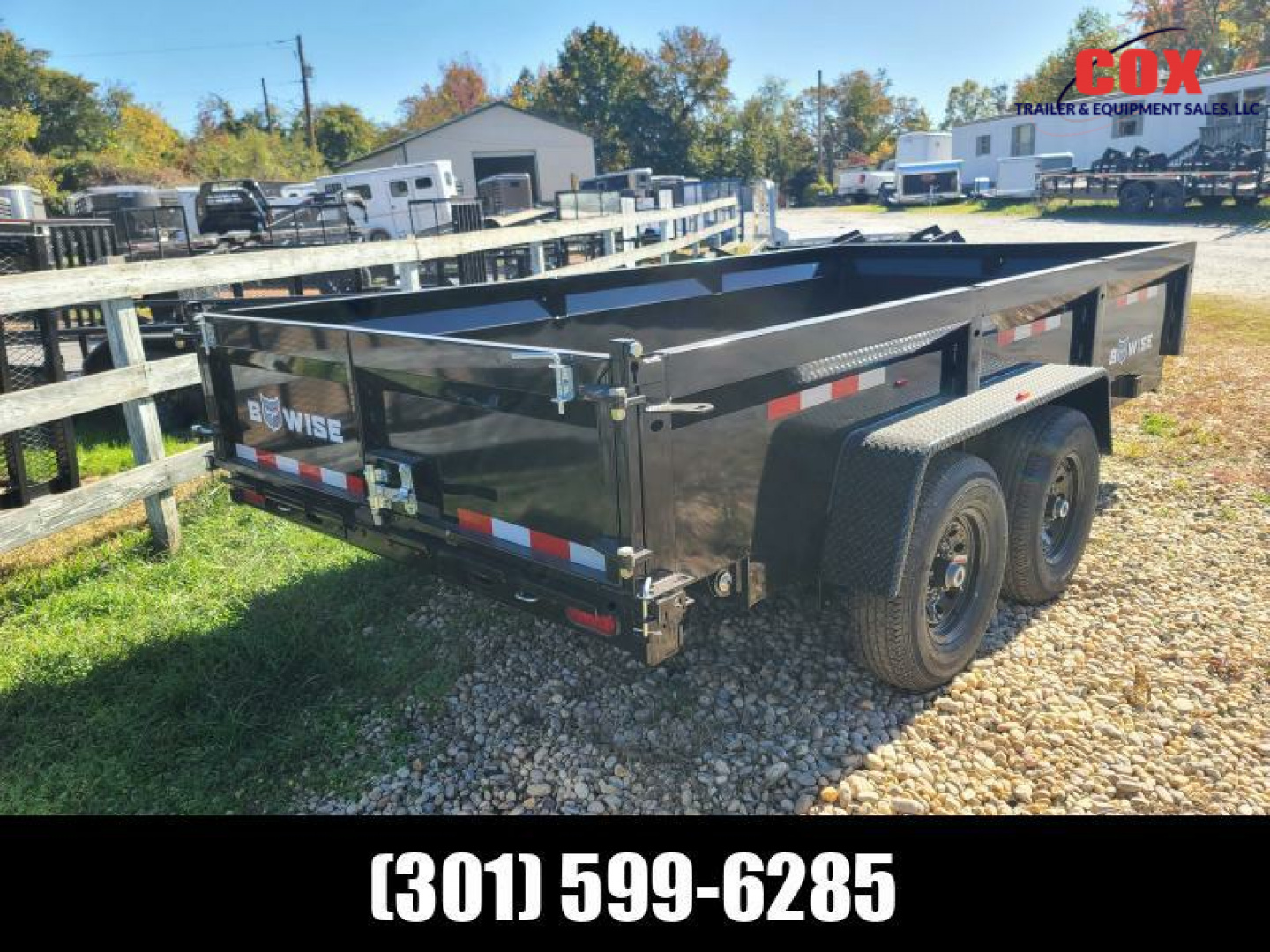 New 2025 BWISE SPECIAL ONE ONLY DUMP 14FT BLACK DUMP Dump Trailer