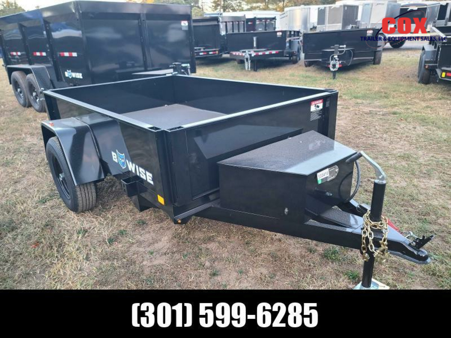 New 2025 BWISE 5 x 8 special dump 5000#LP Dump Trailer