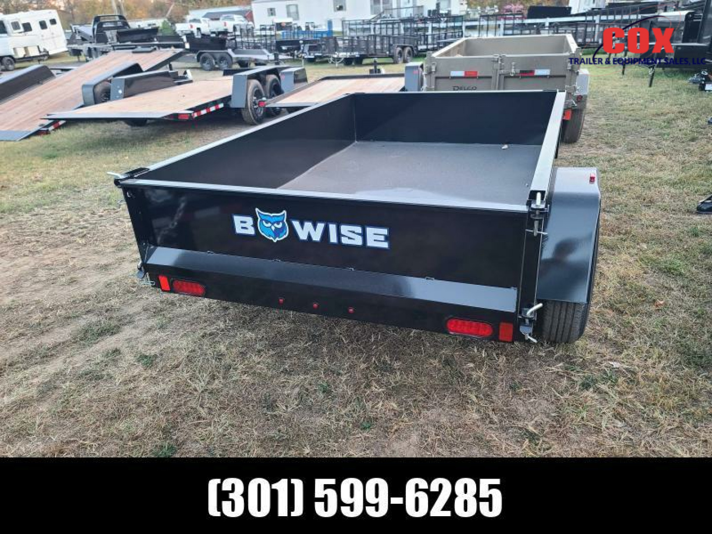 New 2025 BWISE 5 x 8 special dump 5000#LP Dump Trailer