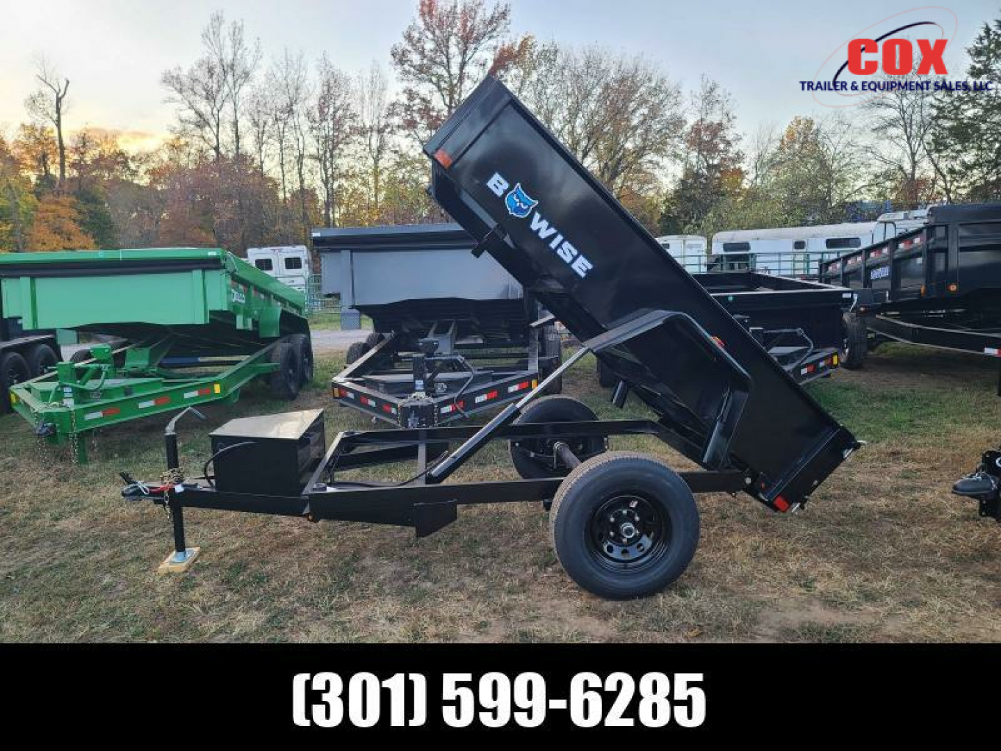 New 2025 BWISE 5 x 8 special dump 5000#LP Dump Trailer