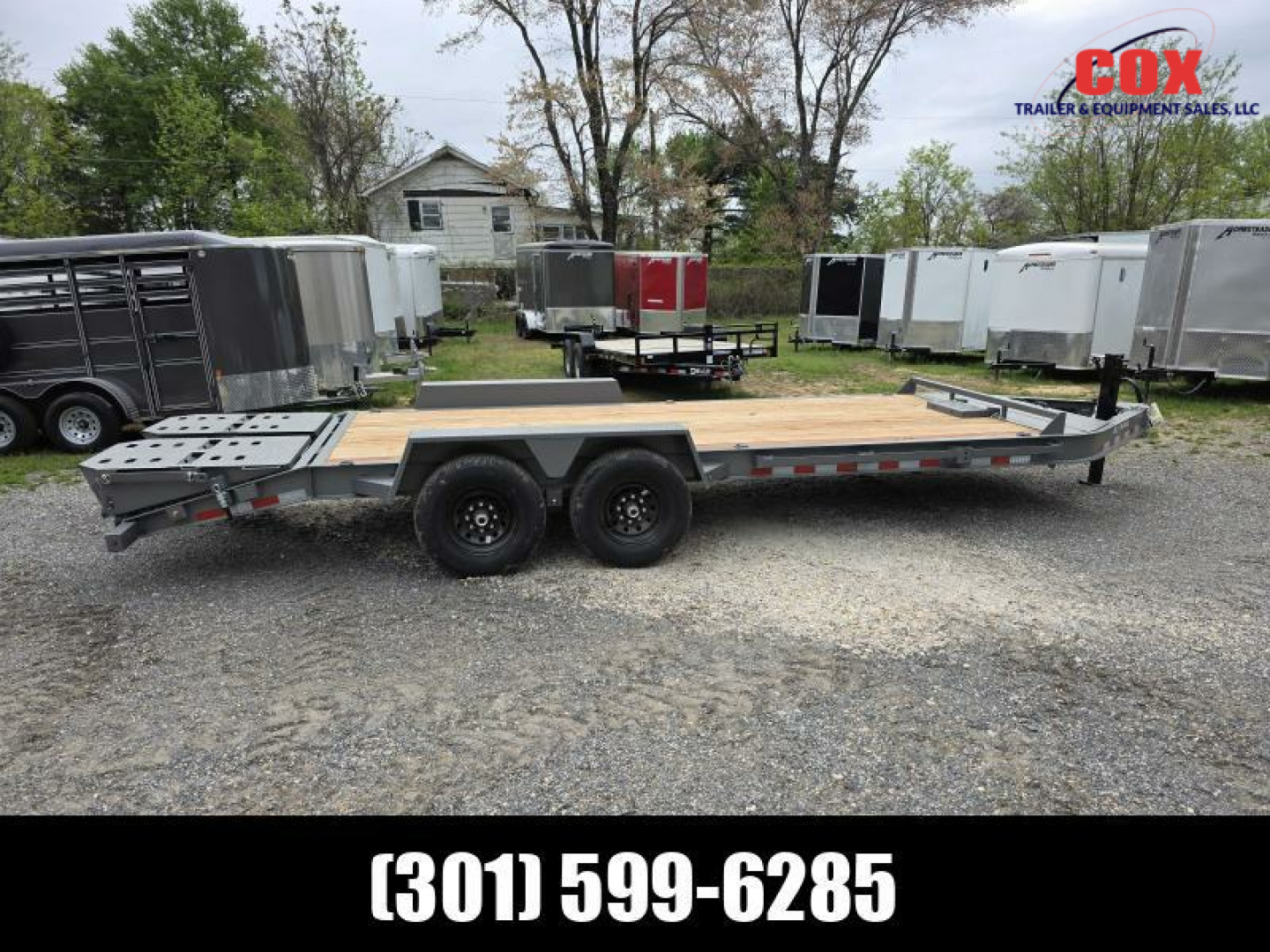 New 2025 BWISE LO-Pro Mega Ramp Equipment Hauler Flatbed Trailer