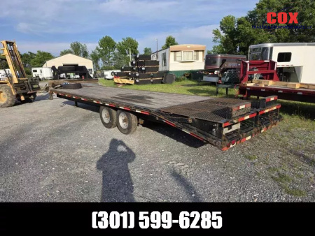 Used 2021 Texas Bragg Trailers Used 28ft Gooseneck Trailer flatbed with beaver tail Flatbed Trailer
