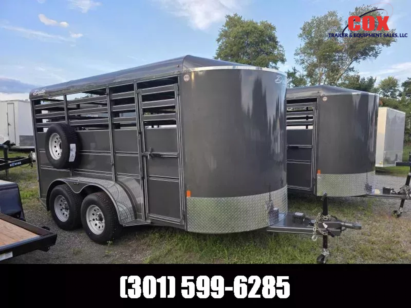 New 2025 Delta Trailers bumper pull stock trailer 14ft Stock / Stock Combo Trailer