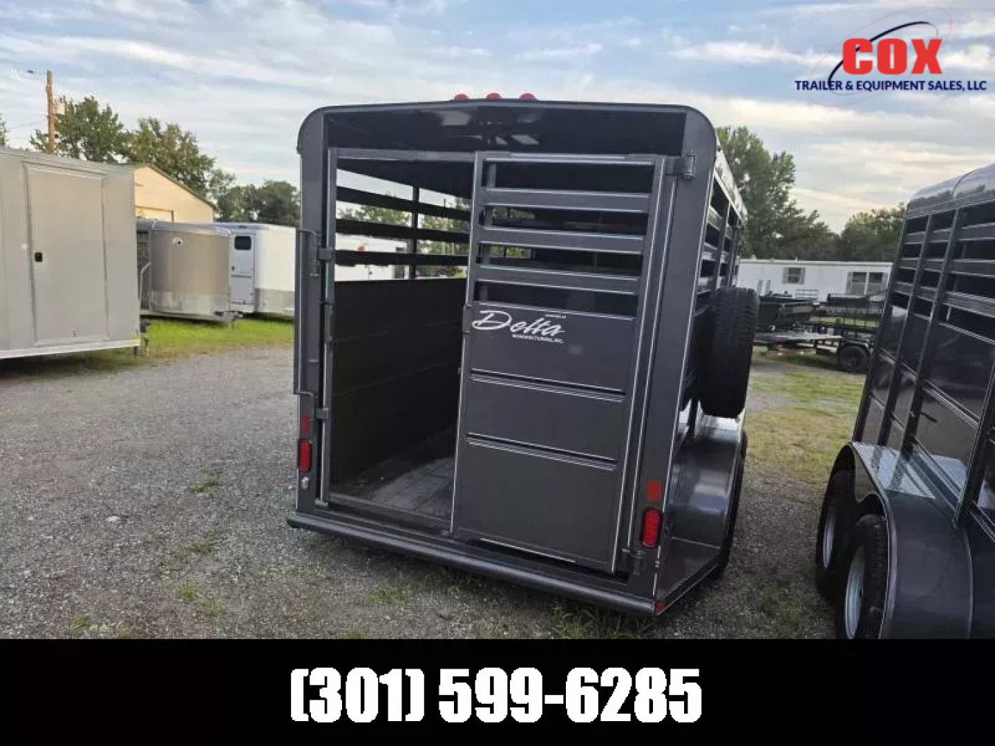 New 2025 Delta Trailers bumper pull stock trailer 14ft Stock / Stock Combo Trailer