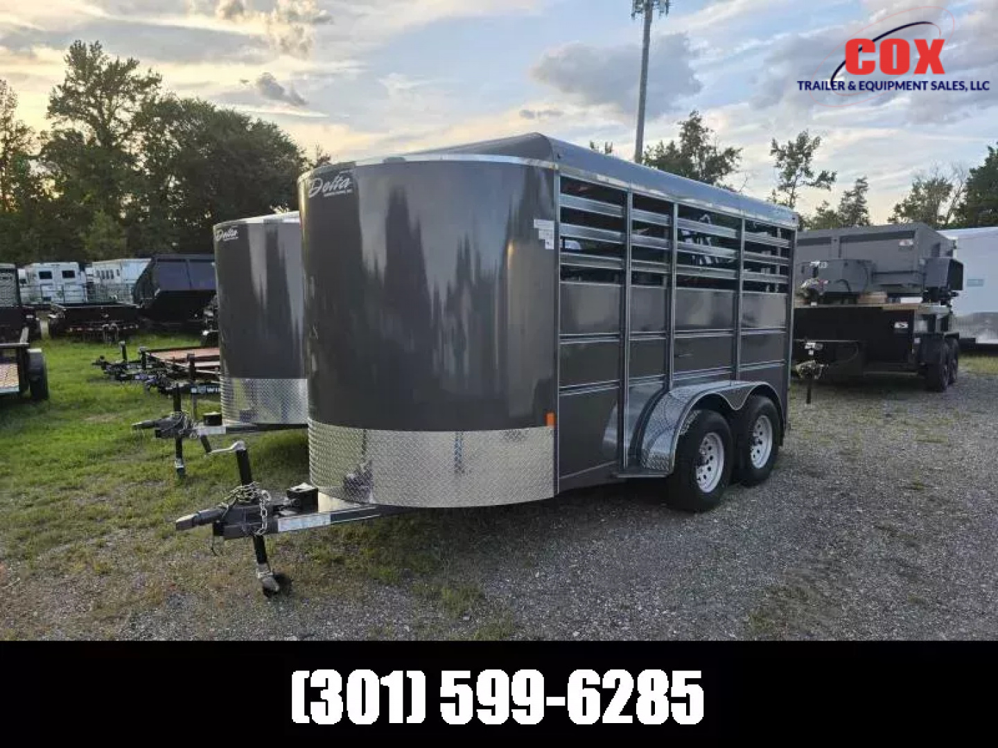 New 2025 Delta Trailers bumper pull stock trailer 14ft Stock / Stock Combo Trailer