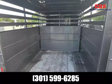 New 2025 Delta Trailers bumper pull stock trailer 14ft Stock / Stock Combo Trailer