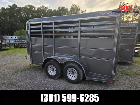 New 2025 Delta Trailers bumper pull stock trailer 14ft Stock / Stock Combo Trailer