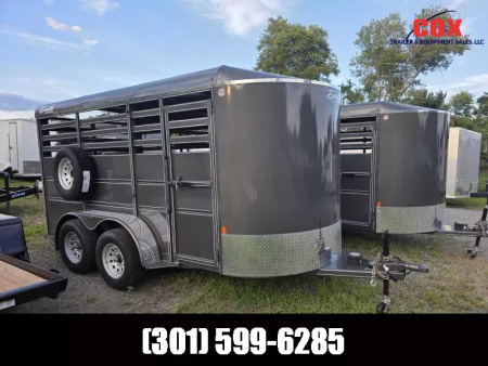 New 2025 Delta Trailers bumper pull stock trailer 14ft Stock / Stock Combo Trailer