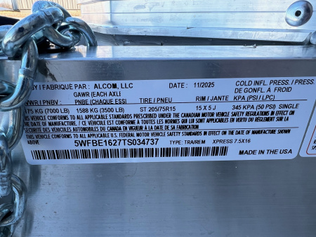 New 2026 High Country Trailers 7.5 x 16 Cargo / Enclosed Trailer