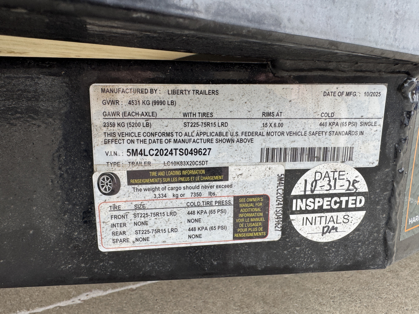 New 2026 Liberty LC20-10K Equipment Trailer