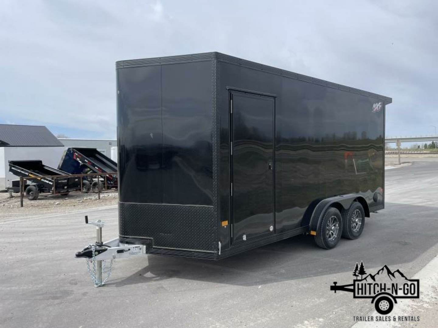 New 2025 Triton NXT 7.5x16 7k V-Nose Cargo Trailer with Rear Ramp Door