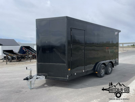 New 2025 Triton NXT 7.5x16 7k V-Nose Cargo Trailer with Rear Ramp Door