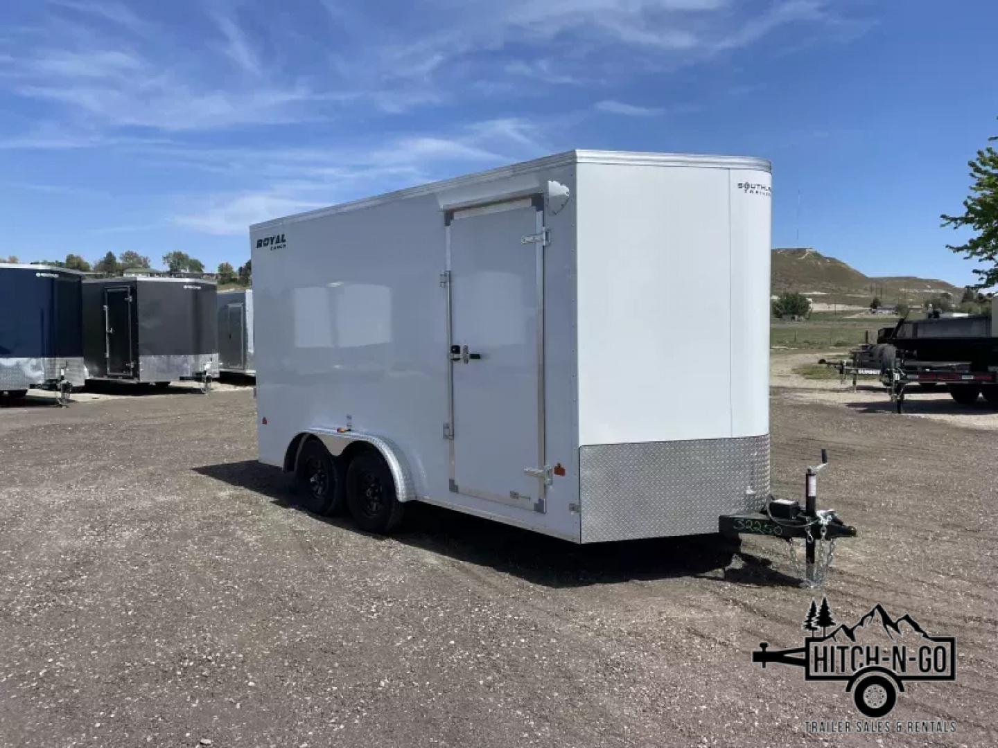 New 2026 Southland Royal 7.5x14+2 V-Nose 7k Cargo Trailer with Rear Ramp Door