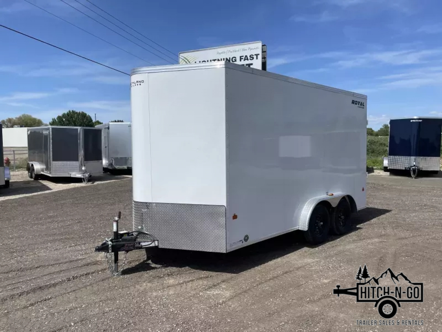 New 2026 Southland Royal 7.5x14+2 V-Nose 7k Cargo Trailer with Rear Ramp Door
