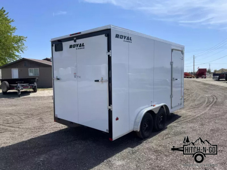 New 2026 Southland Royal 7.5x14+2 V-Nose 7k Cargo Trailer with Rear Ramp Door