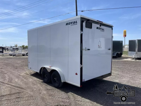 New 2026 Southland Royal 7.5x14+2 V-Nose 7k Cargo Trailer with Rear Ramp Door